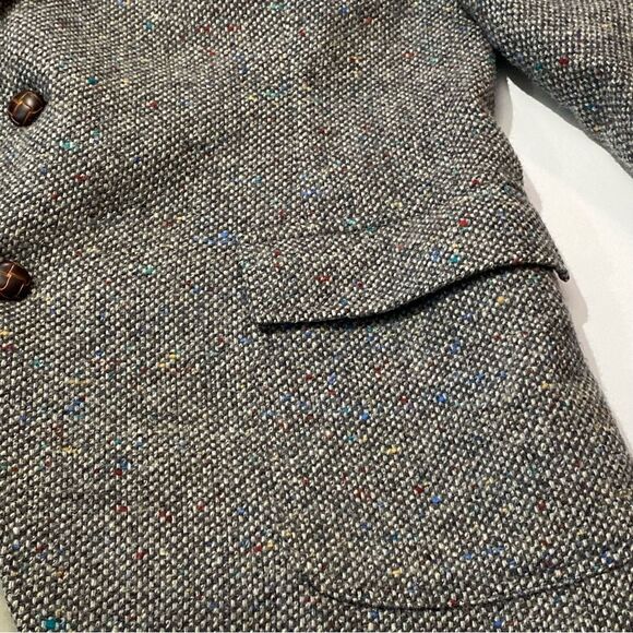 Men's Pendleton 100% Pure Virgin Wool Tweed Gray Blazer Size 44 - Picture 13 of 16